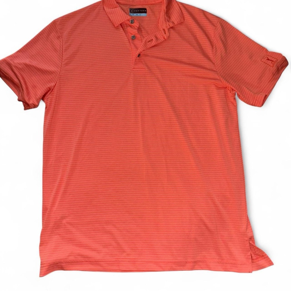 PGA Tour Vibrant Coral Polo Shirt